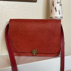 Alternative Red Leather Crossbody Bag